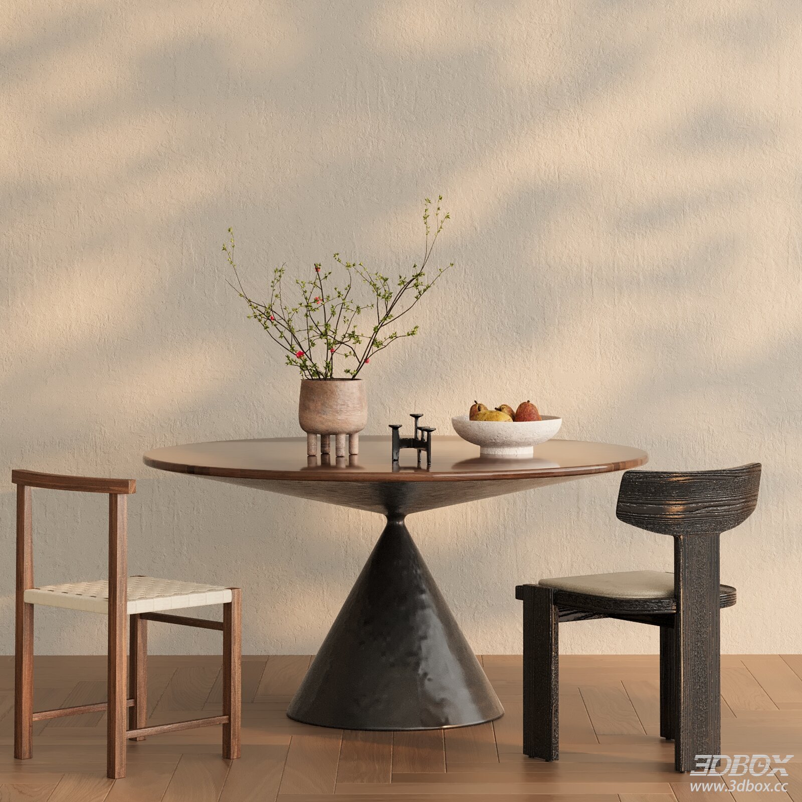 Modern Round Dining Table with Chairs