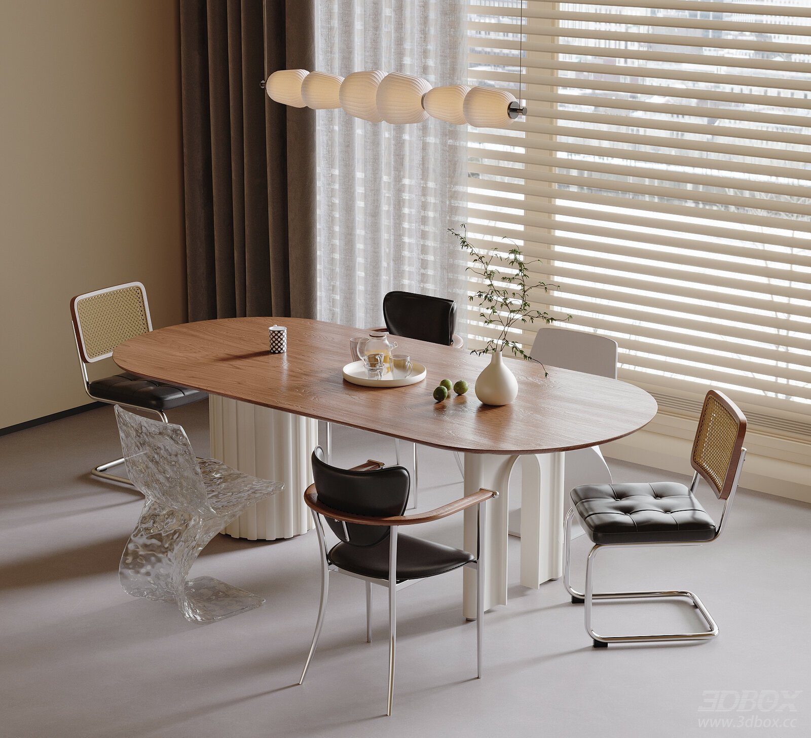 Modern Dining Table and Chairs Set