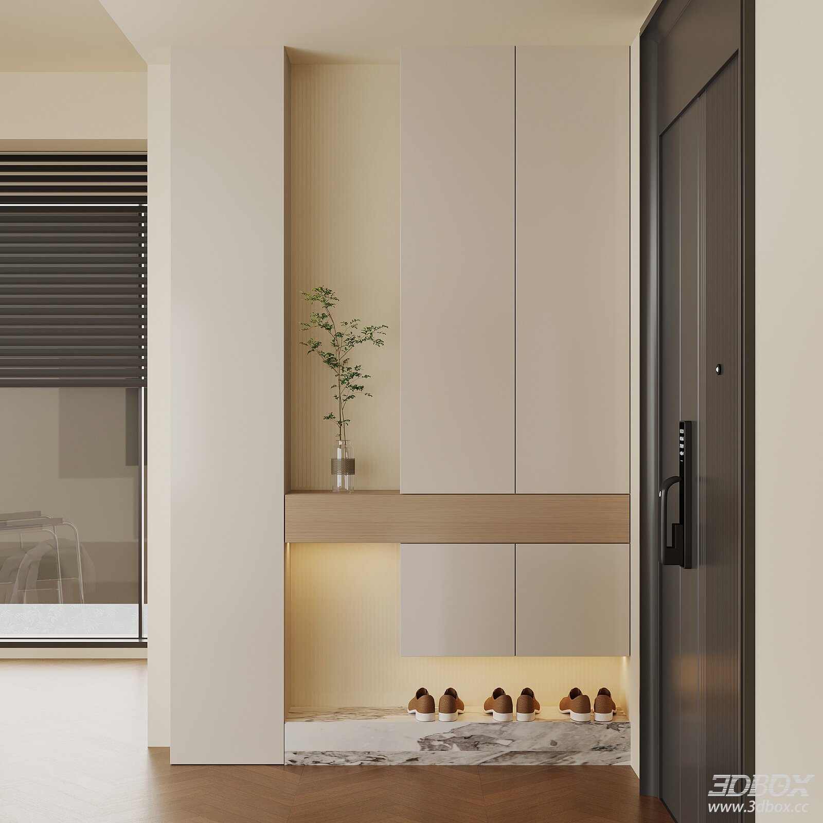 Modern Hallway Cabinet Shelf