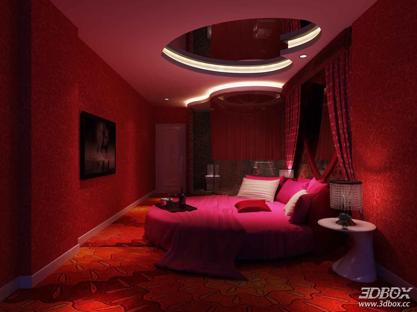 Modern Round - bed Bedroom