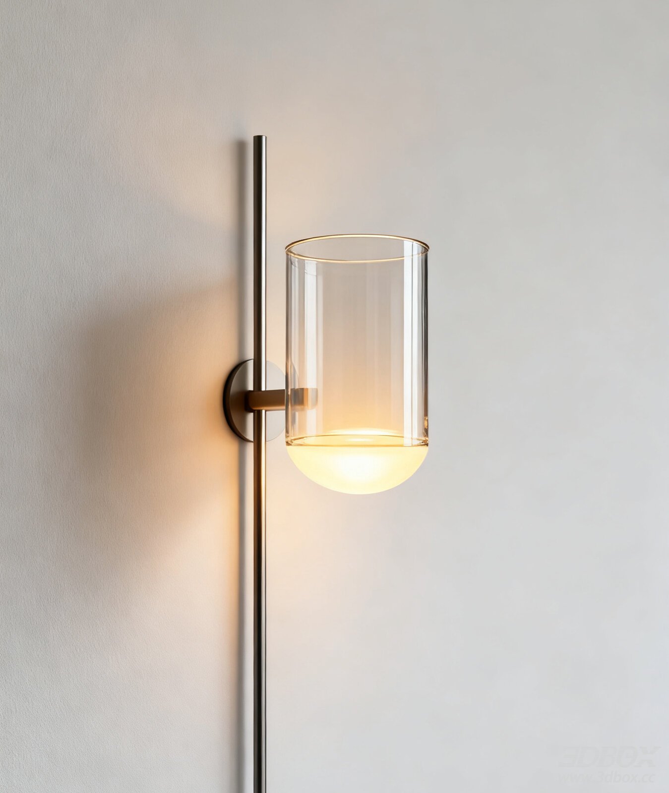 Modern Glass and Metal Wall Light