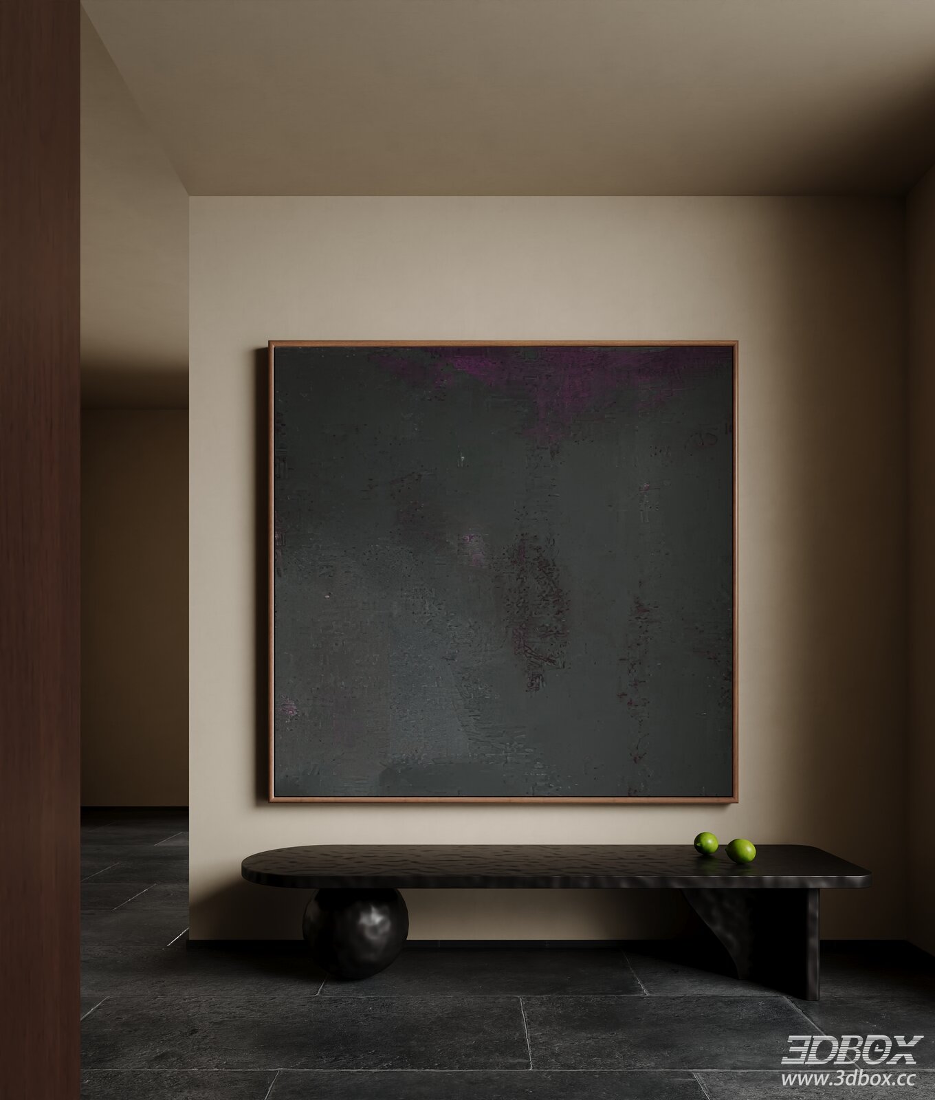 Modern Minimalist Hallway with Artwork and Console Table