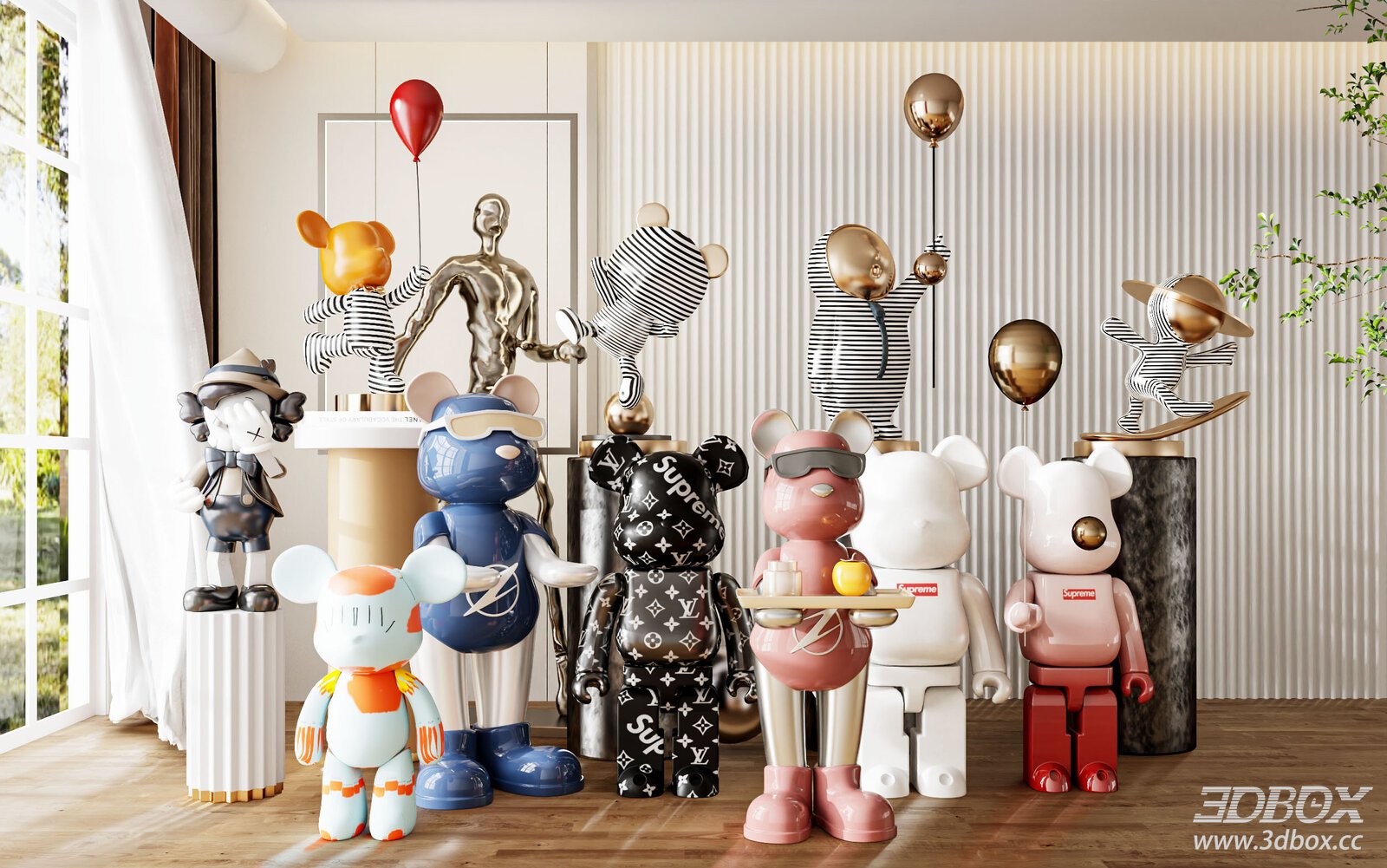Modern Doll - like Sculptures
