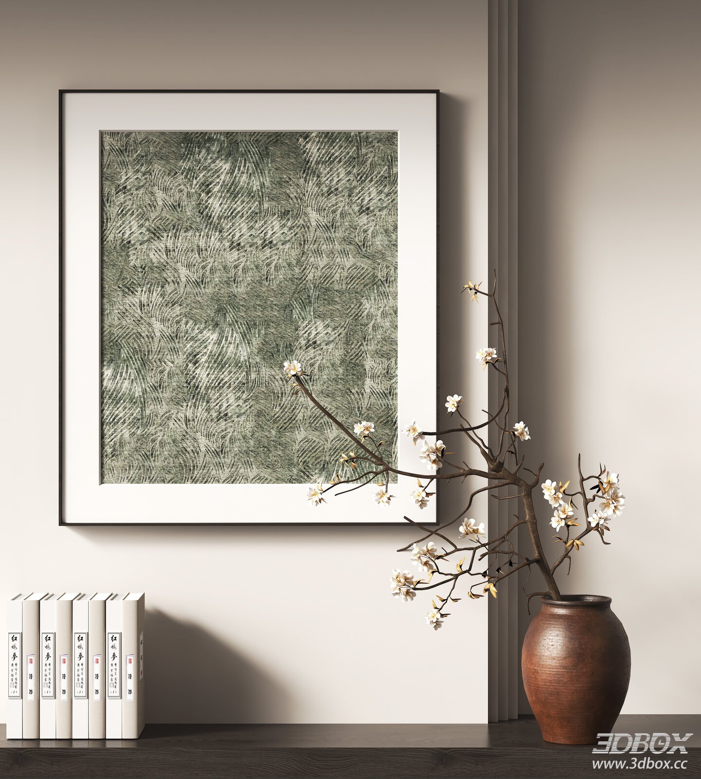 Chinese - style Decorative Painting and Vase Set