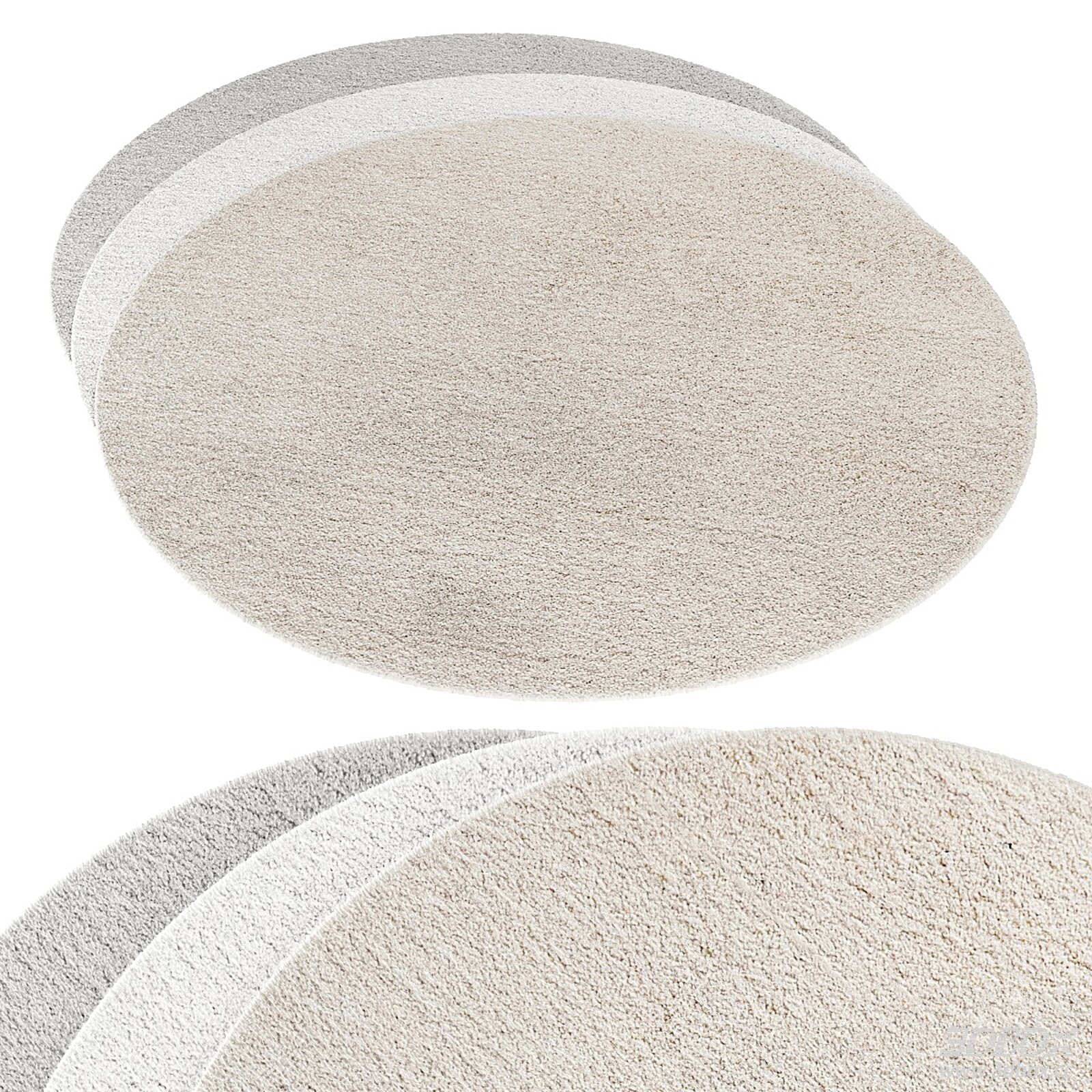 Round Pile Carpet Set