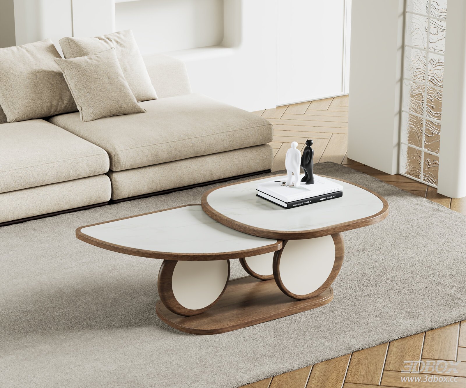 Modern Coffee Table with Ornaments