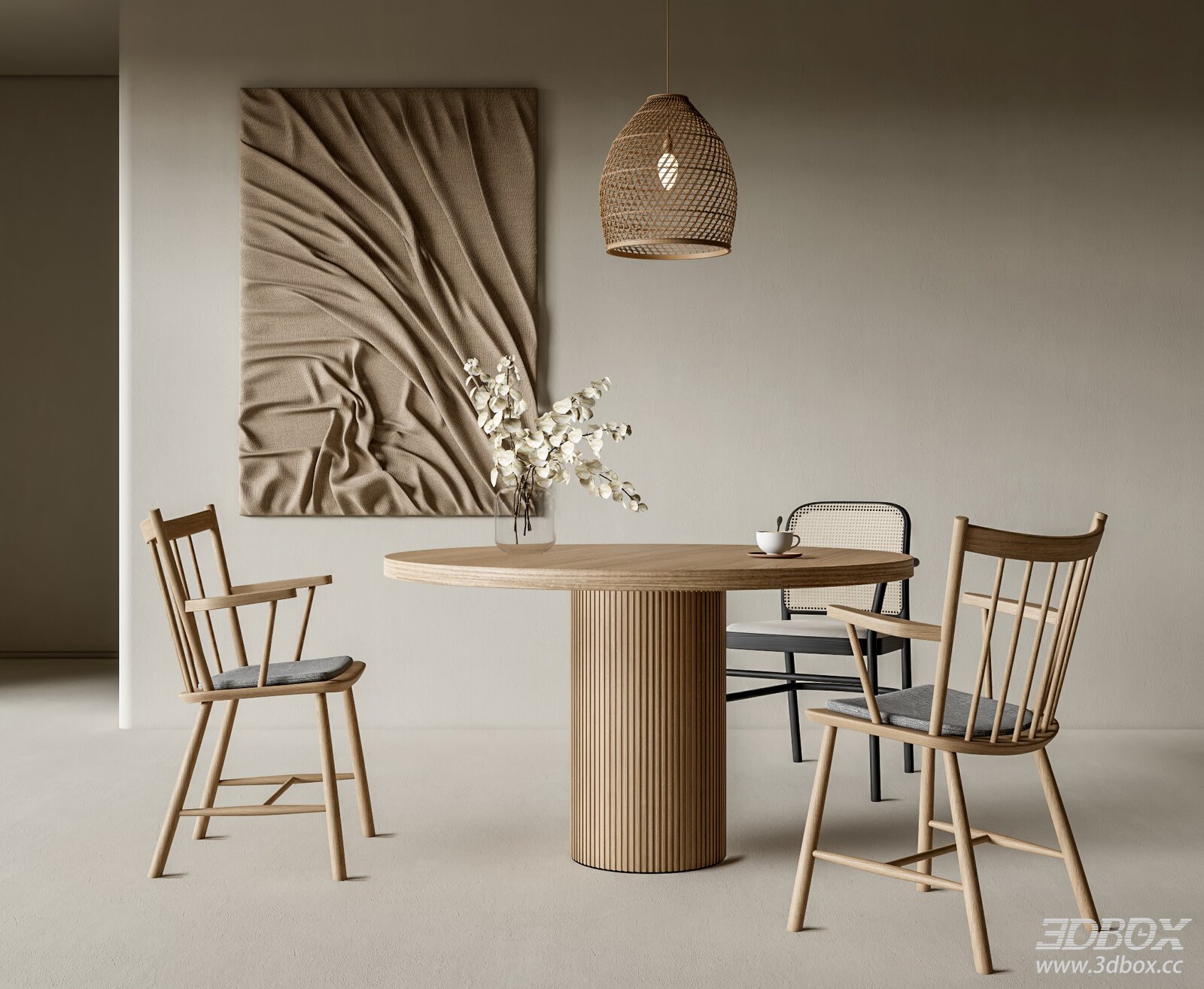 Japanese - style Dining Table and Chairs