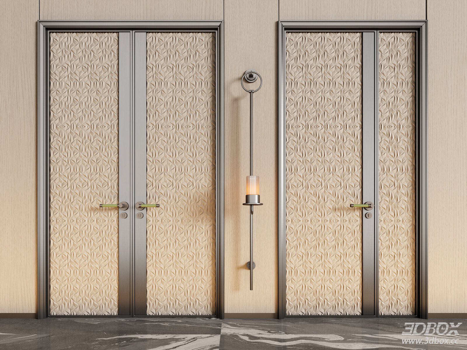 Modern Double - Leaf Entrance Door