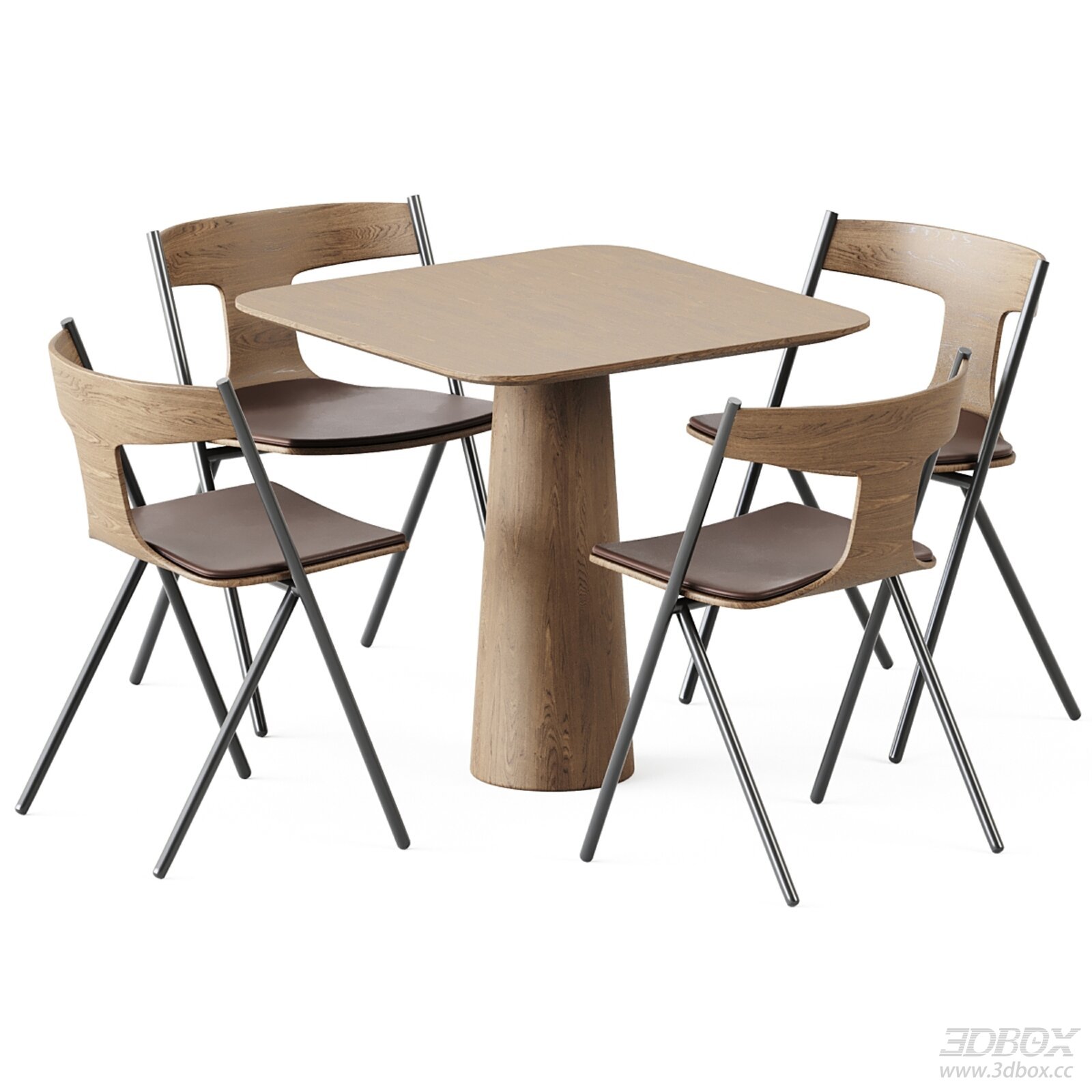 Ton POV 460 S80 Dining Table with Quadra Chair