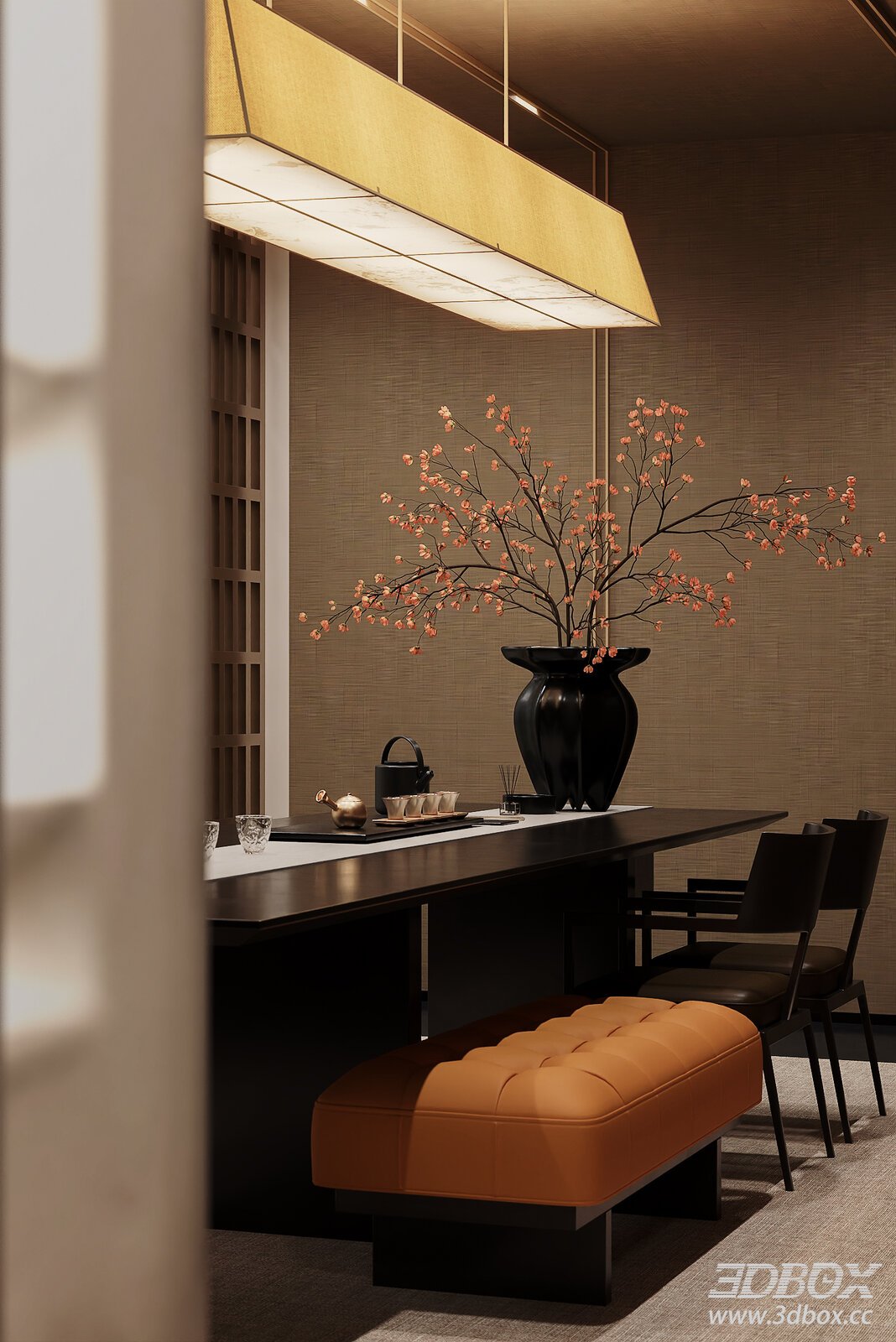 Chinese - style Tea Room Interior Model