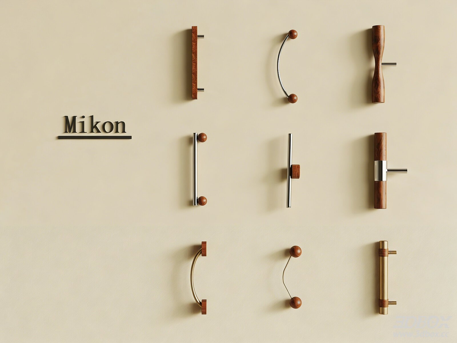 Vintage Wooden and Metal Handles