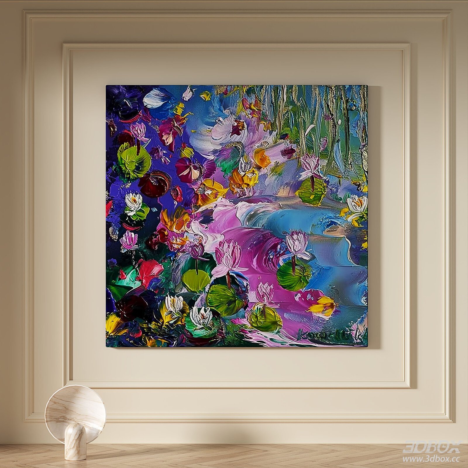 Modern Cream - style Abstract Oil Painting