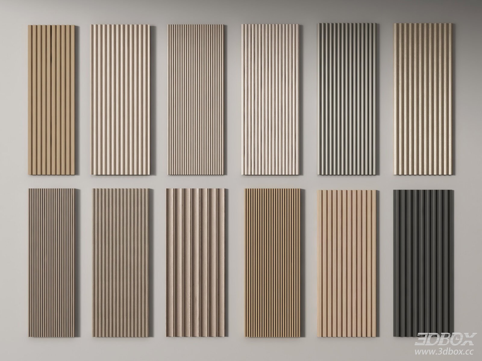 Modern Wooden Wall Panel Set