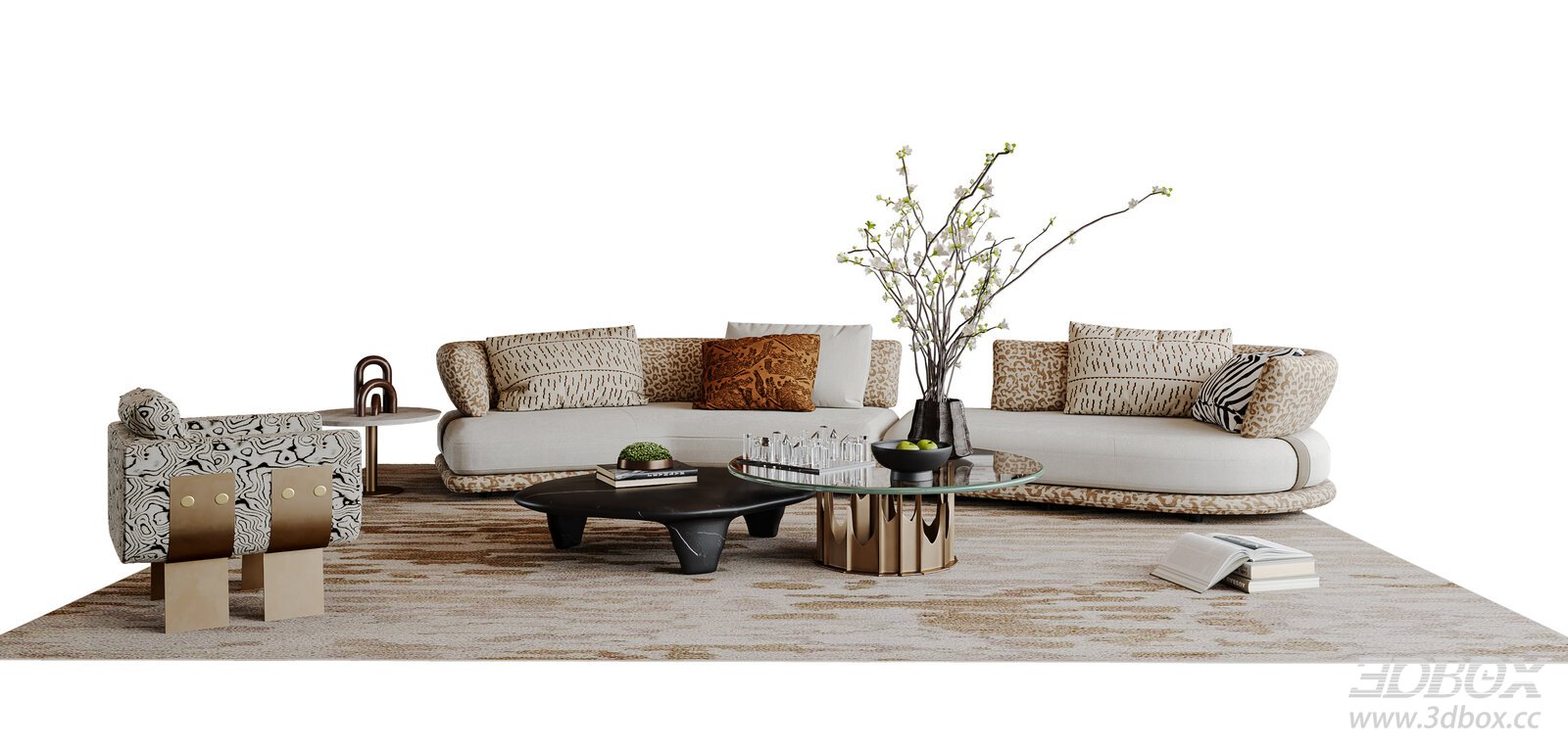 Modern Luxury Sofa and Coffee Table Set