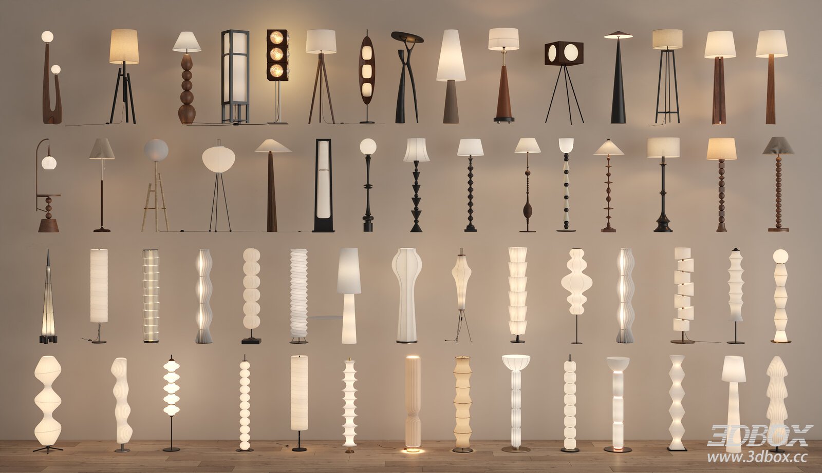 French Mid - Century Floor Lamps Collection