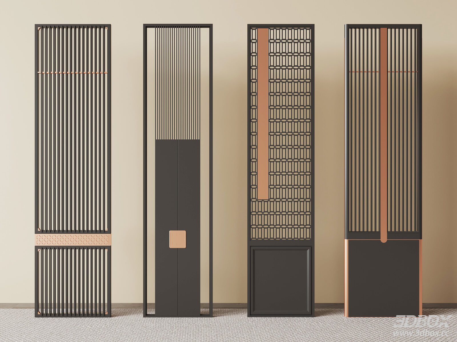 Chinese - style Wooden Partition Set