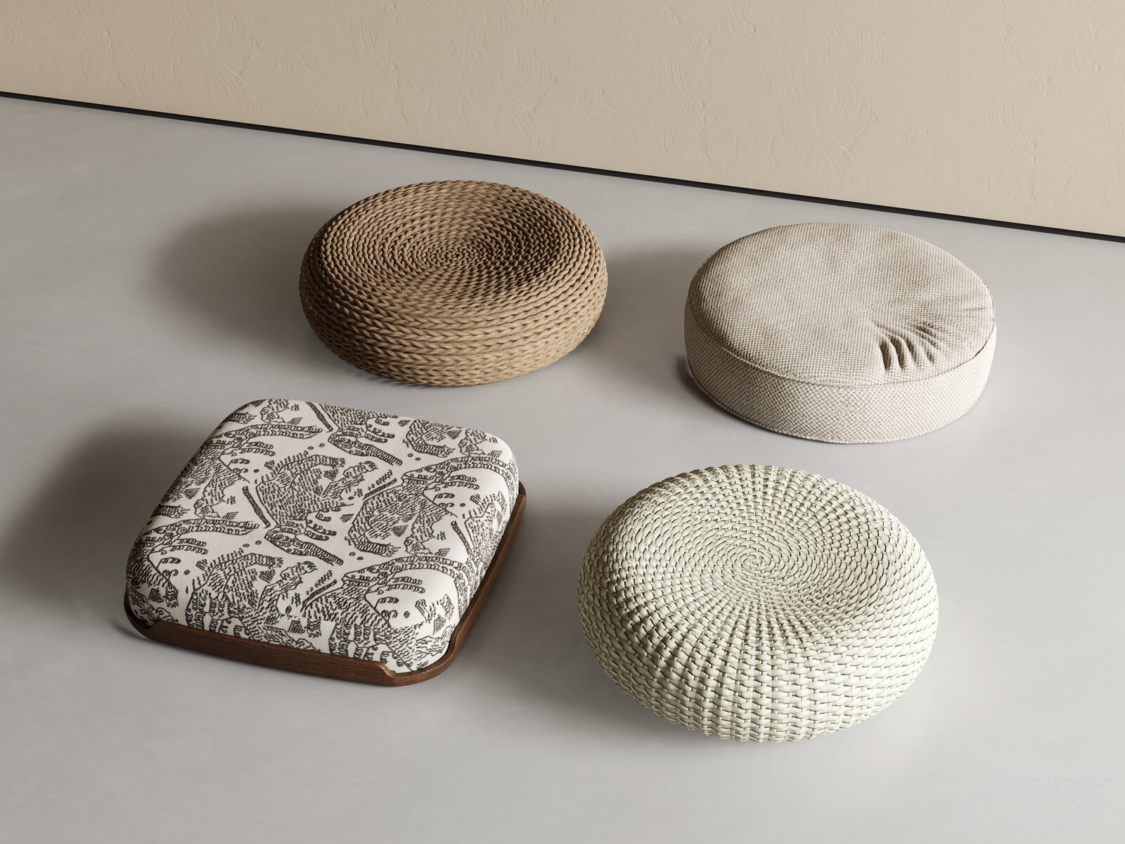 Modern Floor Cushions and Poufs