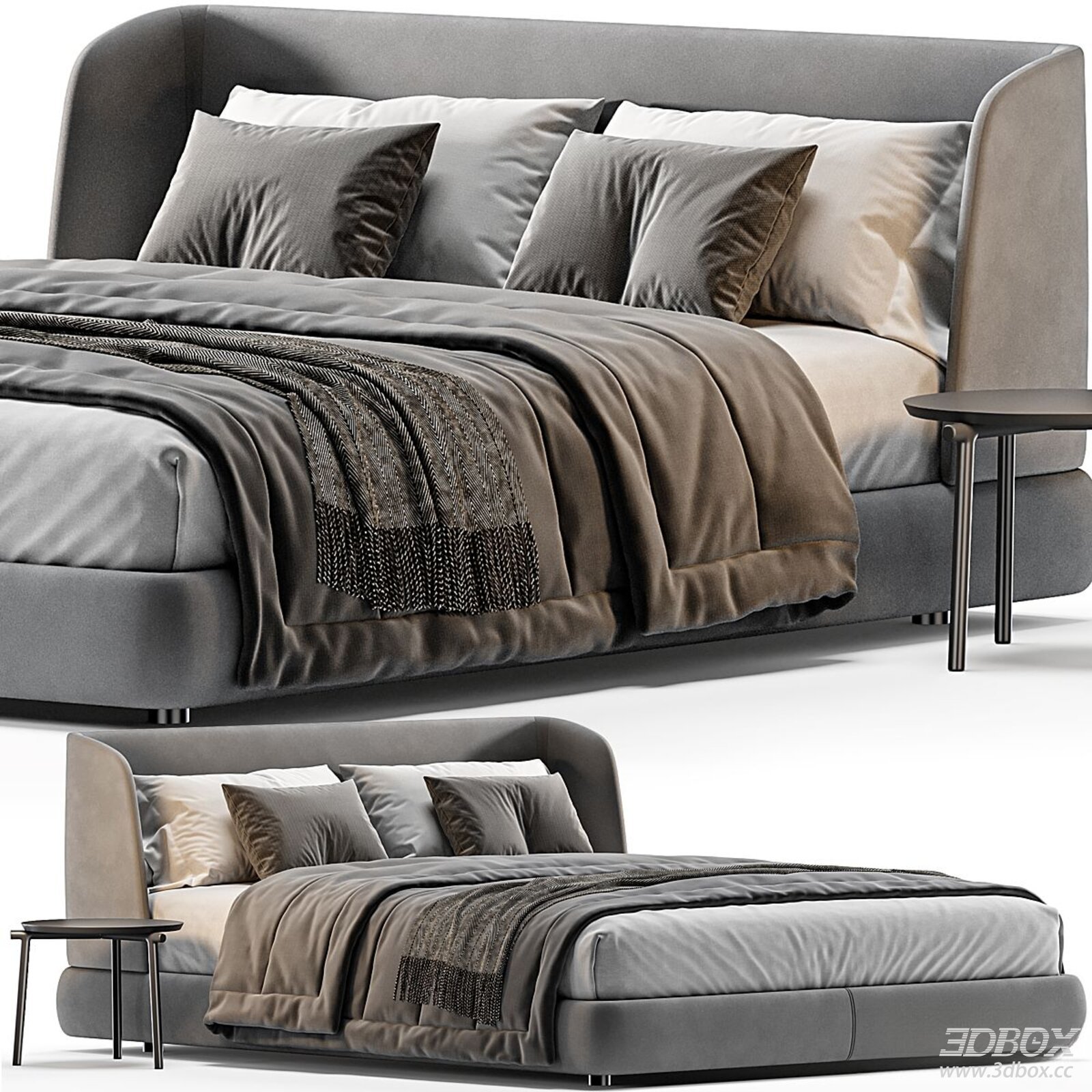 Luxury Italian Fabric Double - bed