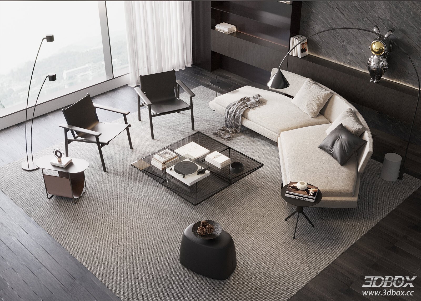 B&B Italia Modern Sofa and Coffee Table Set