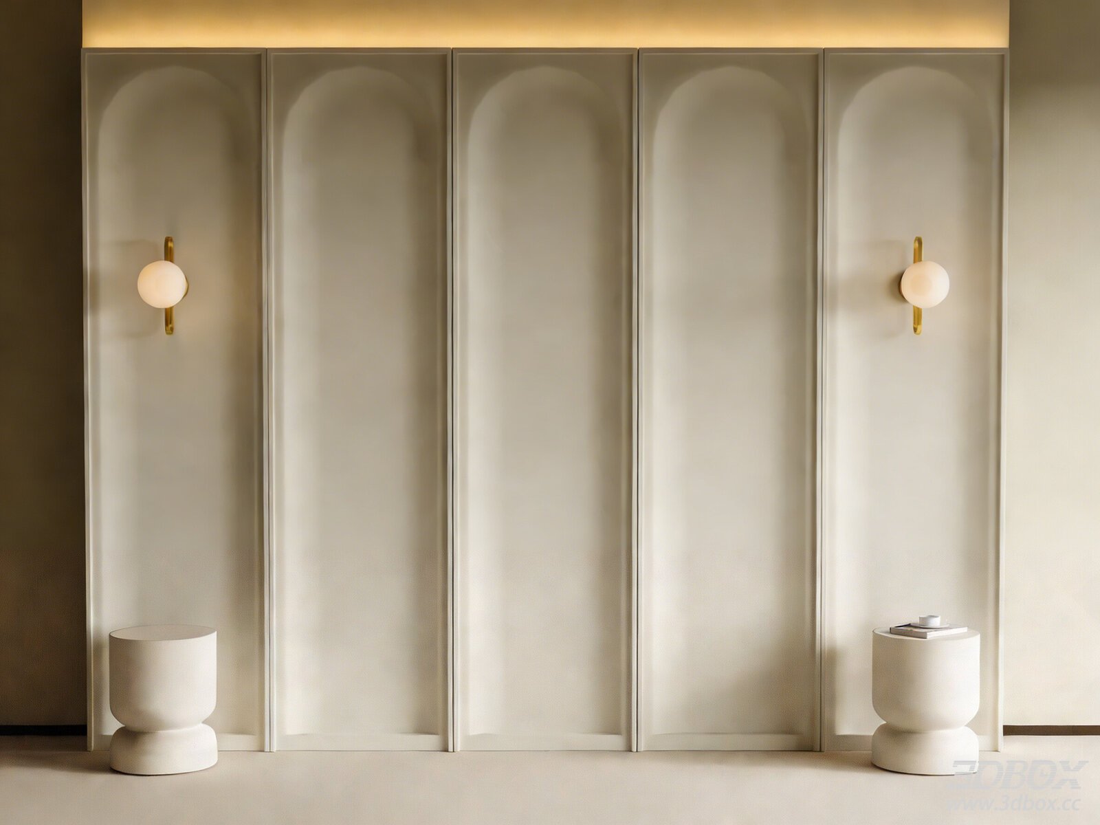 Modern French - style Decorative Wall with Arched Design