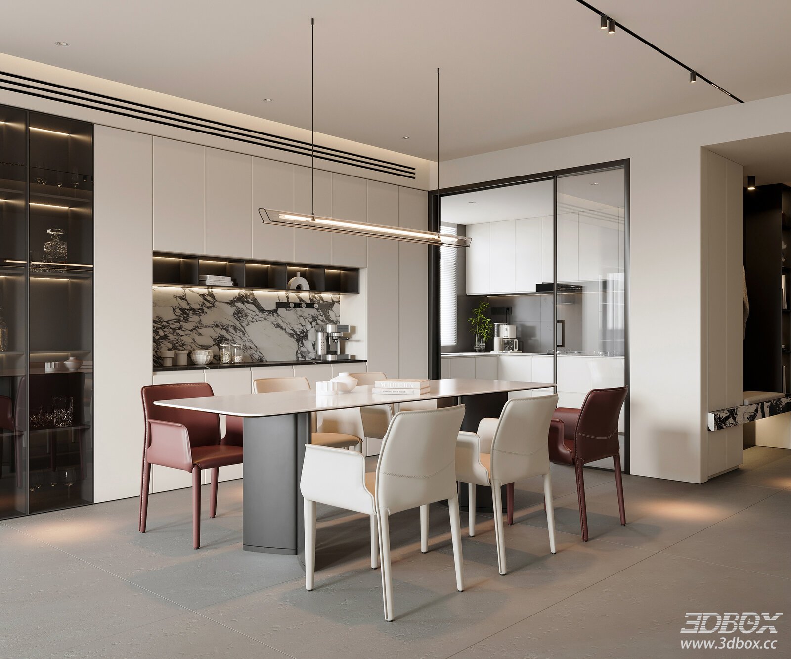 Modern Dining Room with Stylish Furniture