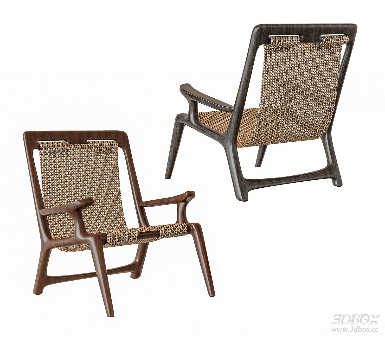 Modern Rattan - Woven Lounge Armchair