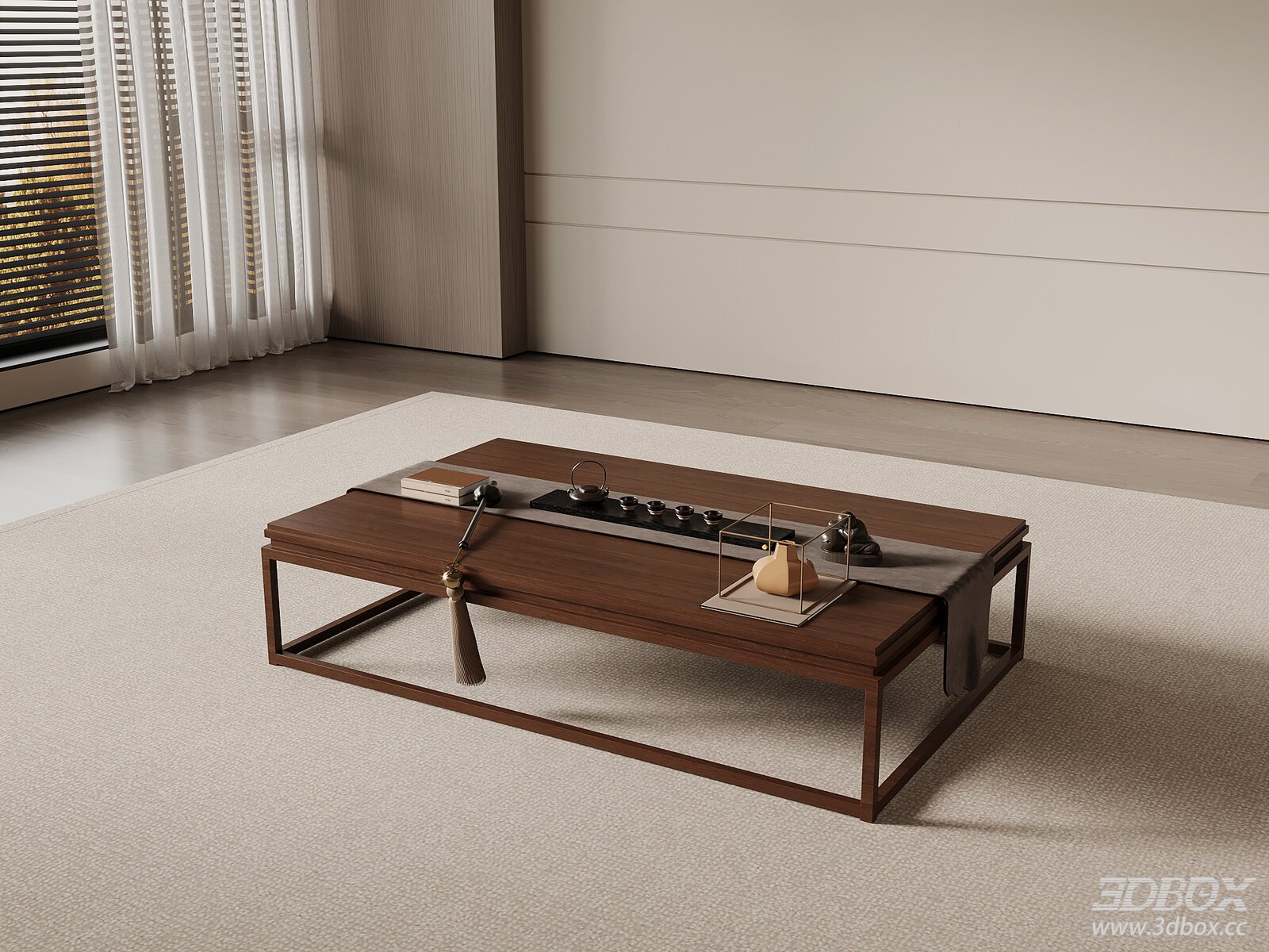 Vintage - style Square Coffee Table