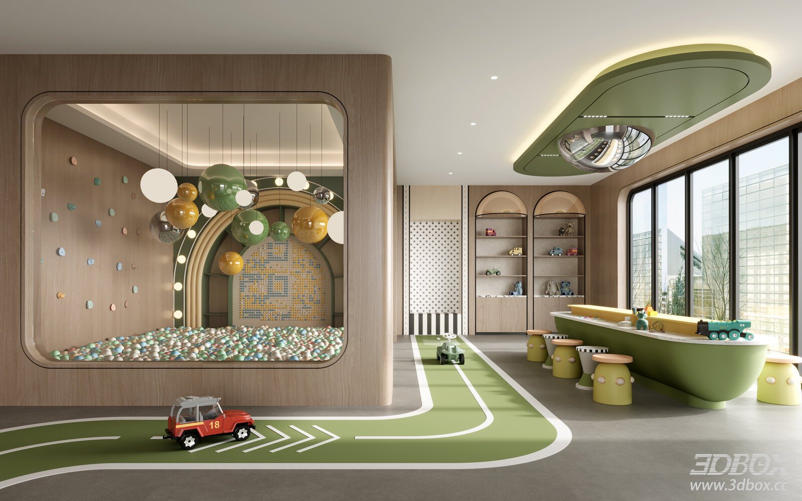 Modern Children's Playroom with Play Features