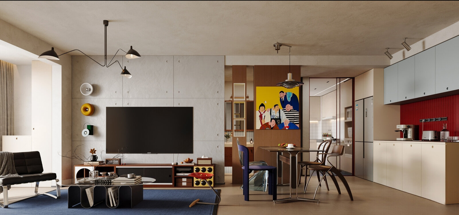 Bauhaus - style Living and Dining Room