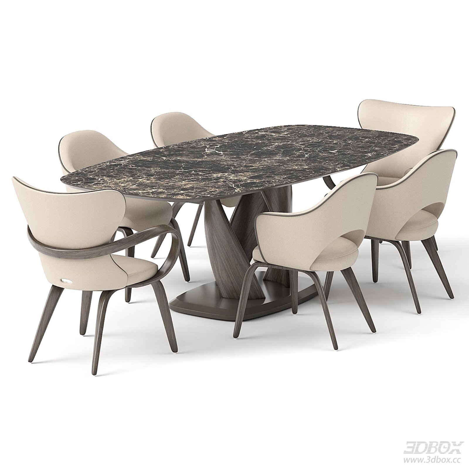 Modern Oval Dining Table with Chairs