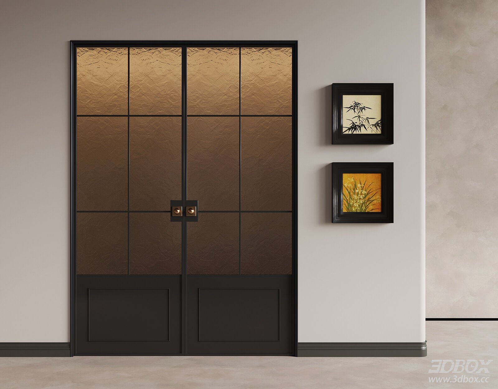 French Retro Style Double - Glass Doors