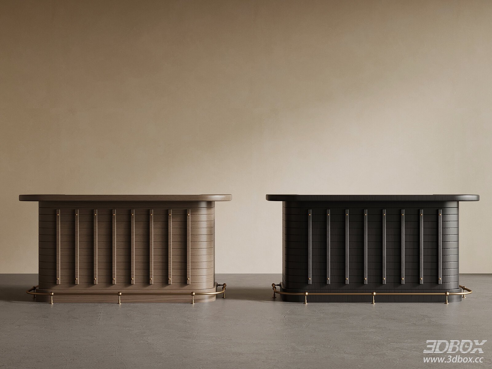 Vintage - style Bar Counter and Reception Desk