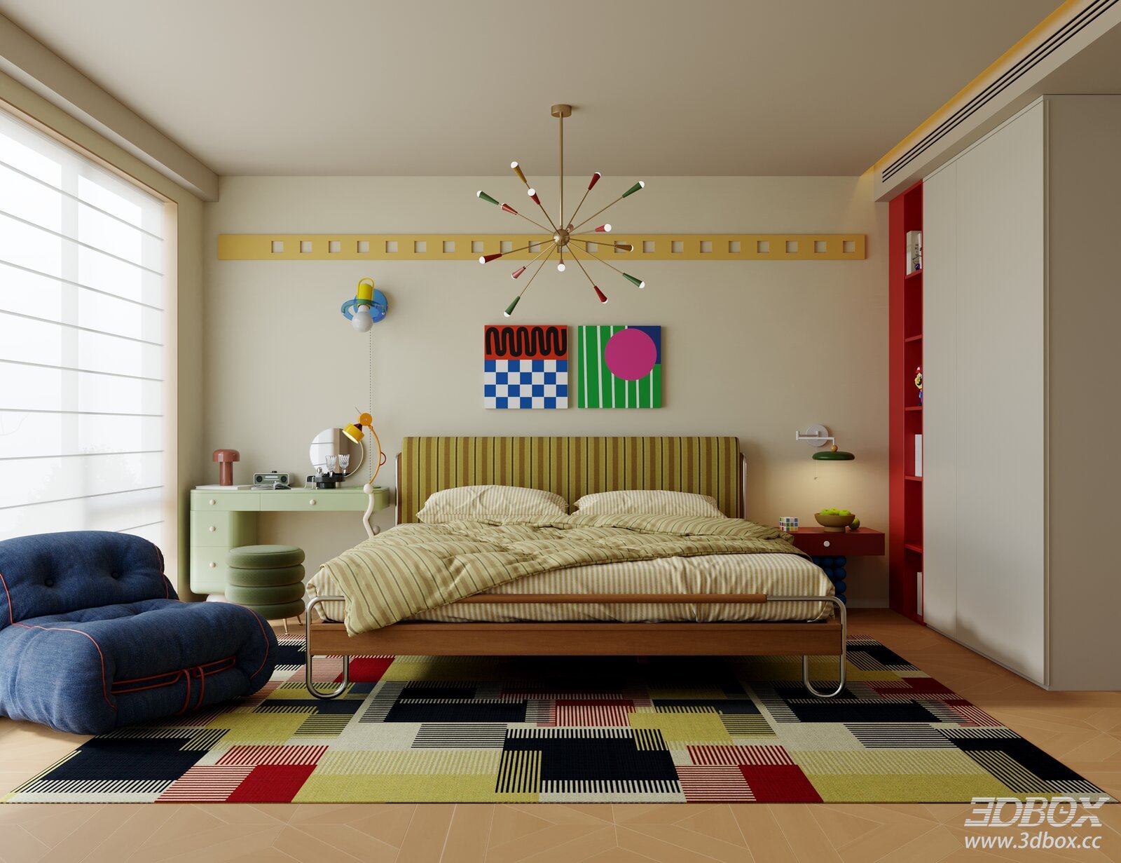 Bauhaus - style Modern Bedroom