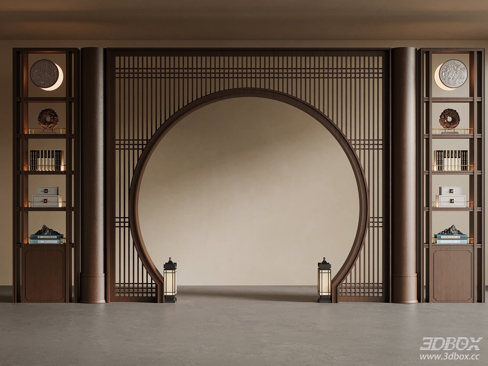 Chinese - style Moon - gate Decoration Cabinet