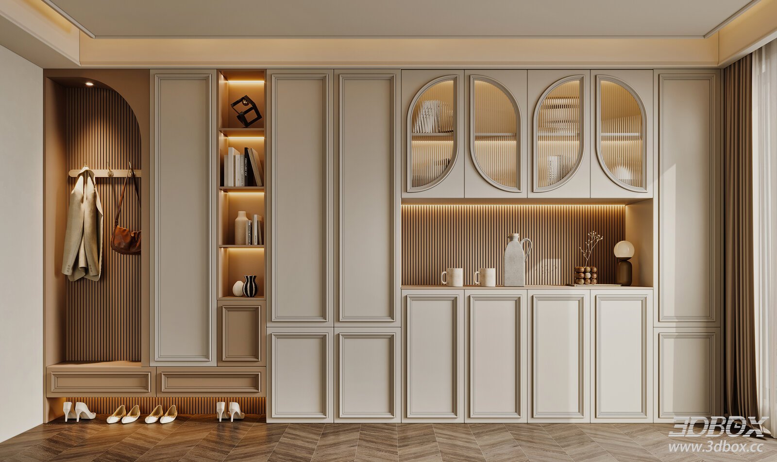 French - style Entryway Cabinet