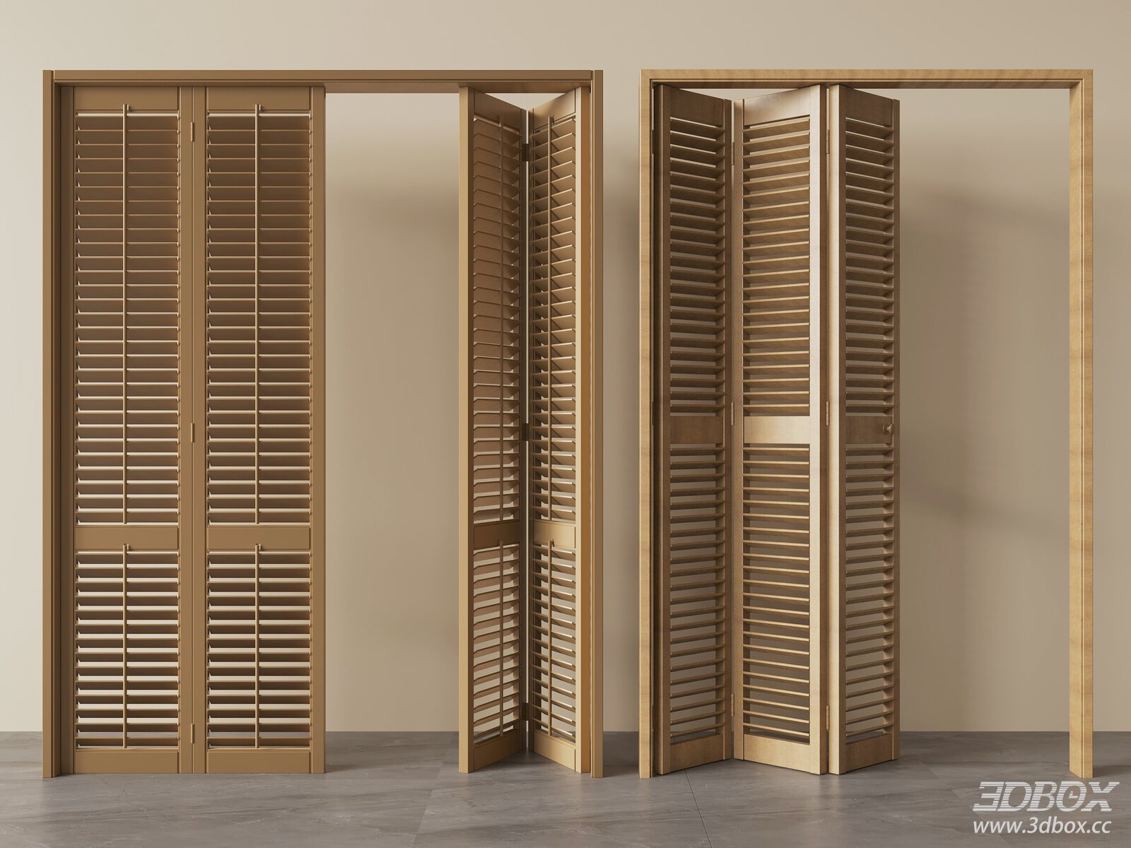 Modern Minimalist Bi - fold Louvered Doors