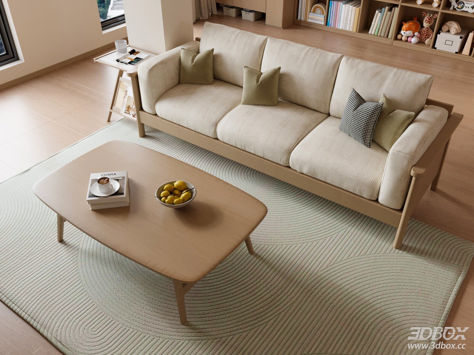 Minimalist Living Room Sofa and Coffee Table