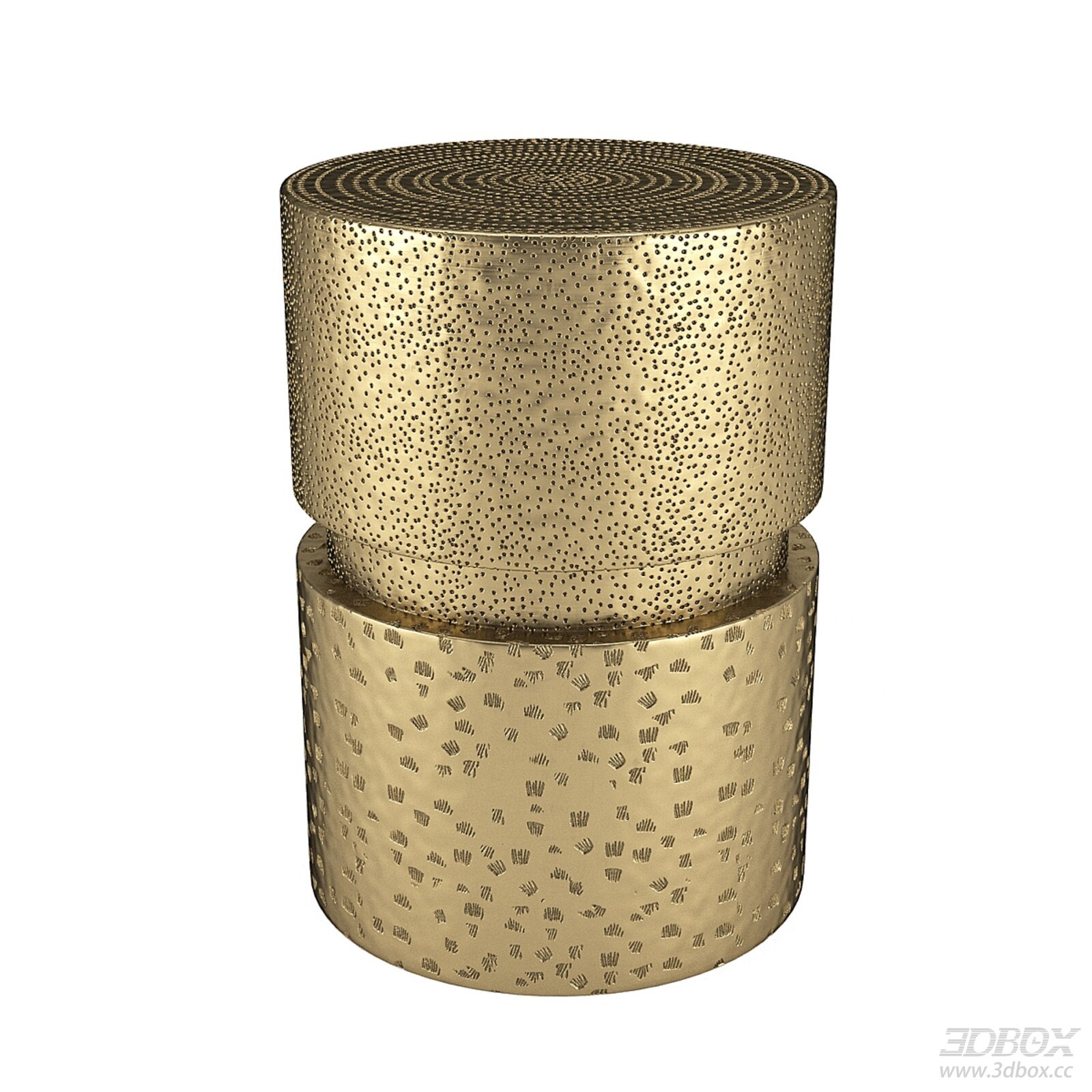 Brass - textured Side Table