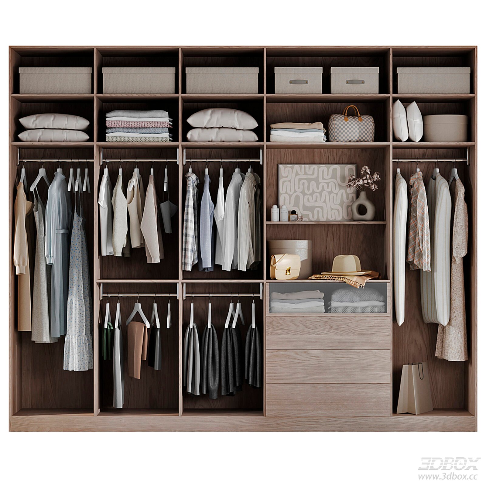 Modern Solid Wood Wardrobe