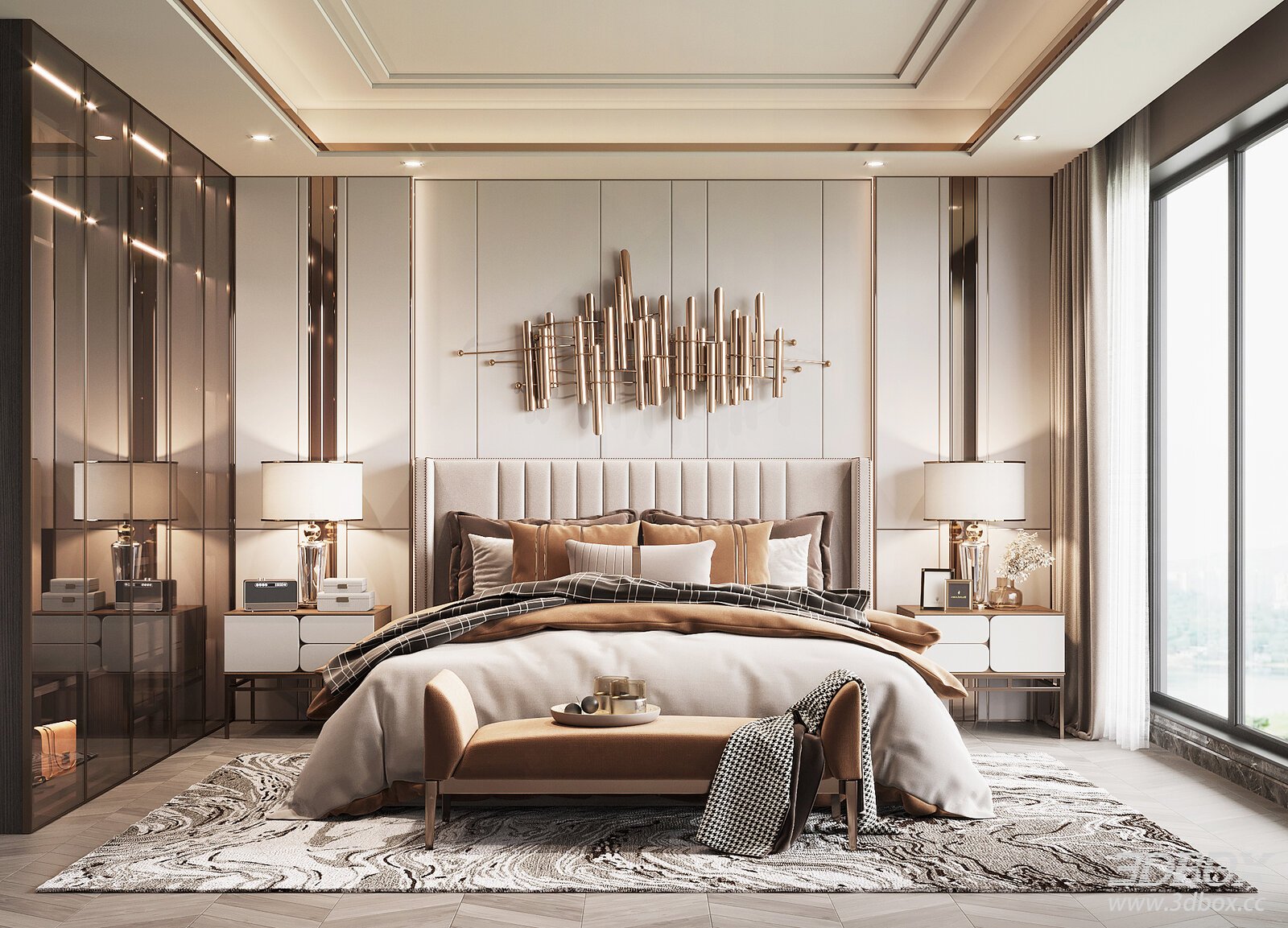 Modern Bedroom with Elegant Decor