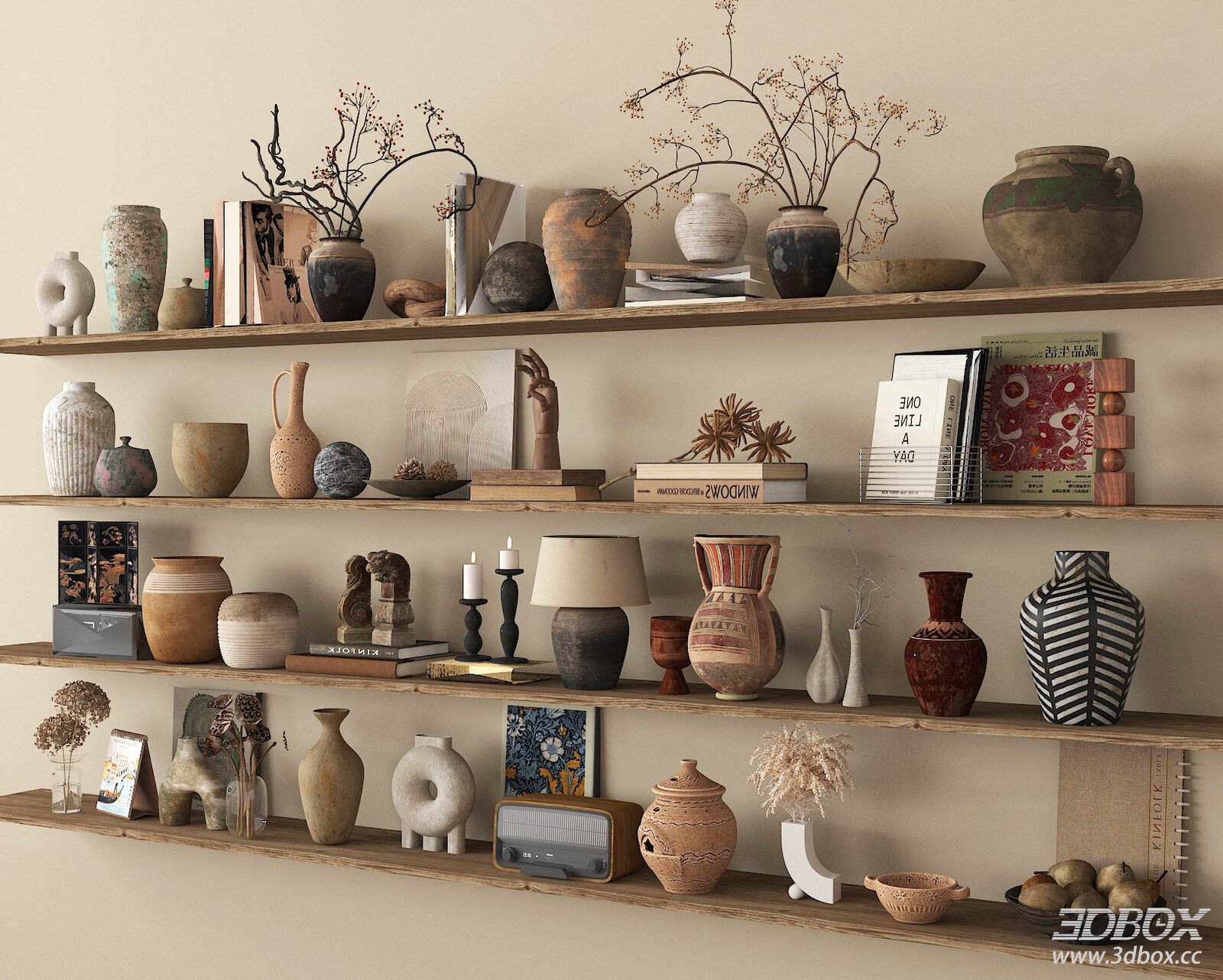 Wabi - Sabi Vintage Decorative Objects Set