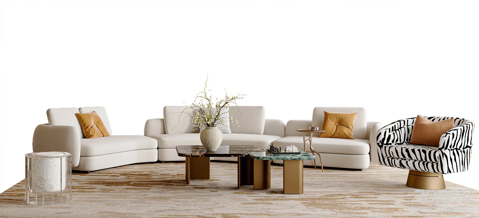 Luxury - style Sofa and Coffee Table Set