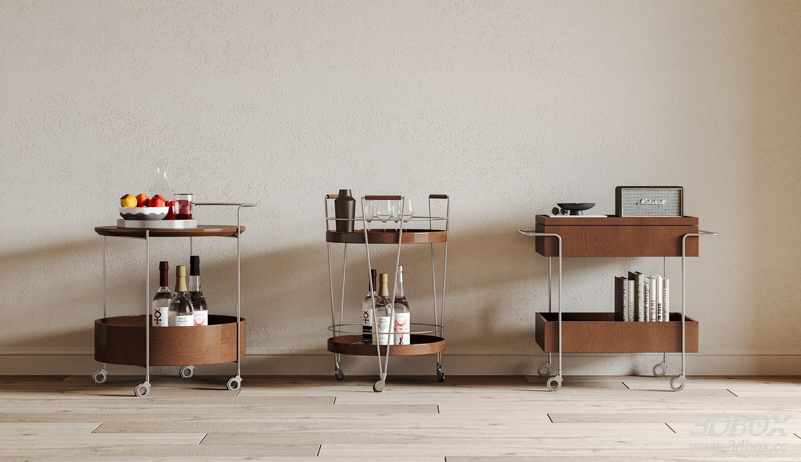 Vintage Mobile Side Tables