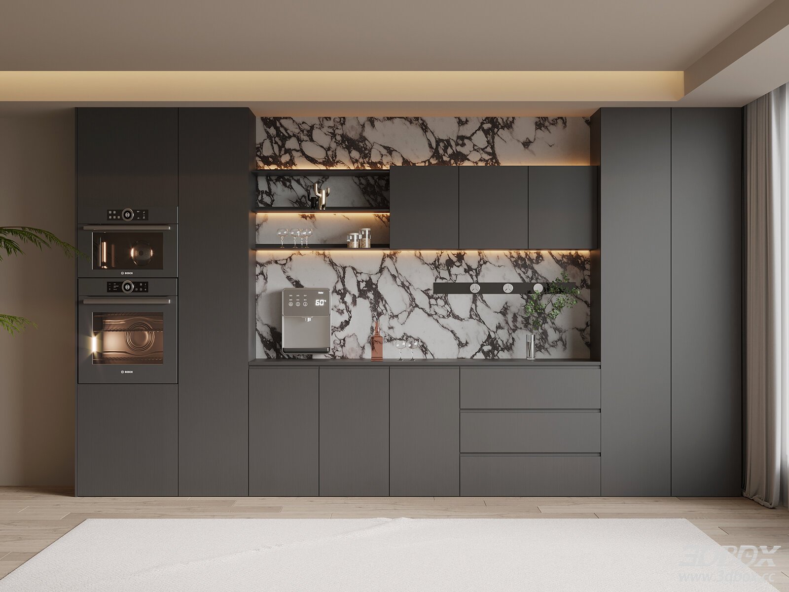 Modern Italian Wine Cabinet and Sideboard