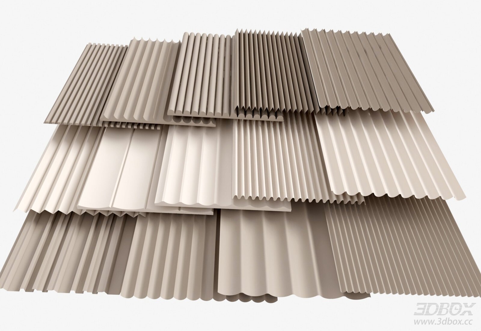Modern Wave - shaped Wall Panels