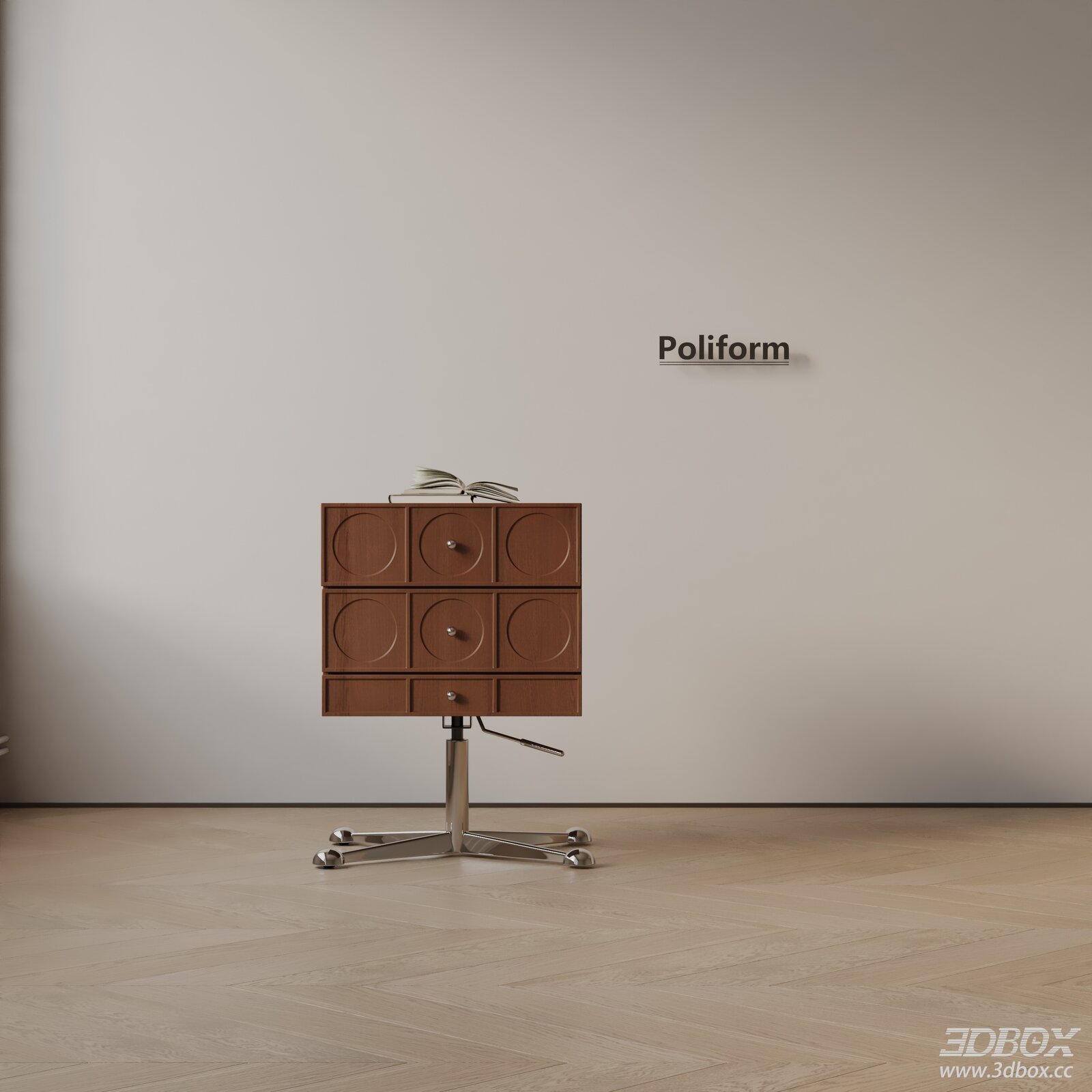Modern Nightstand with Circular Design