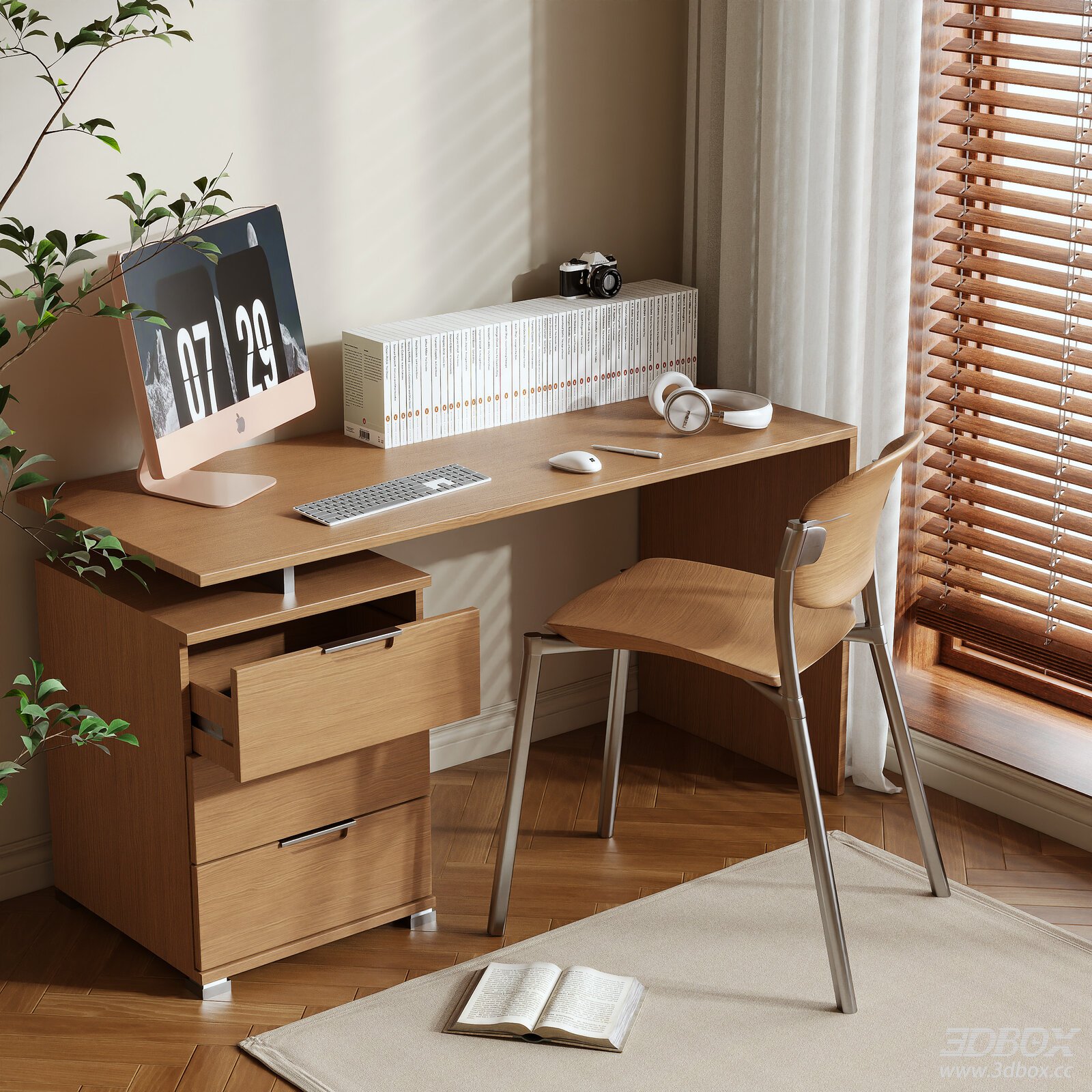 Log - style Study Desk