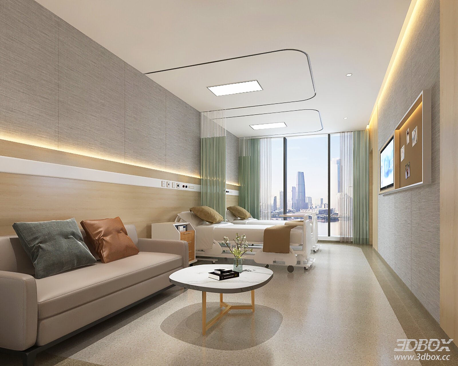 Modern Hospital Ward Interior