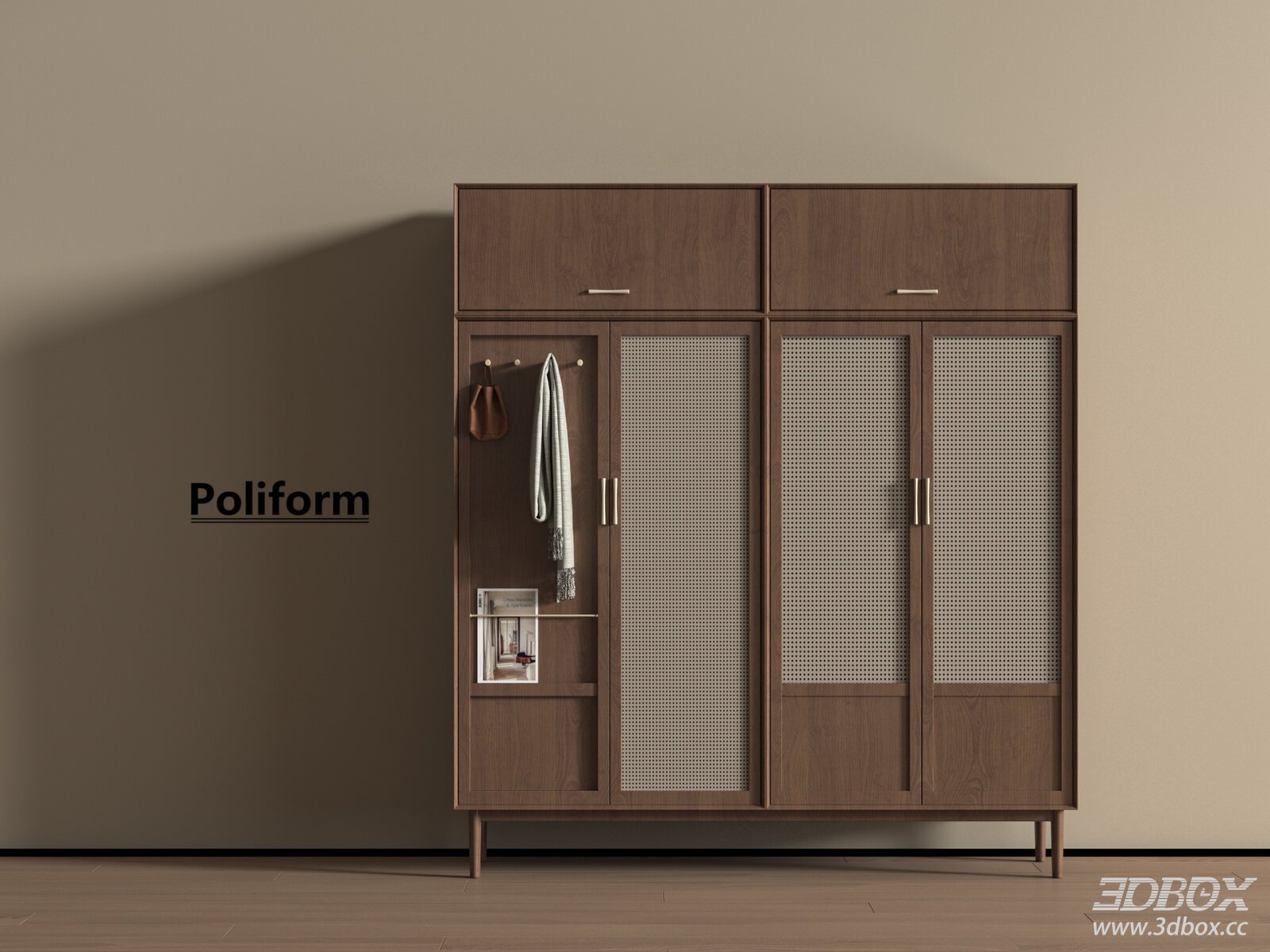 Vintage - style Wooden Wardrobe