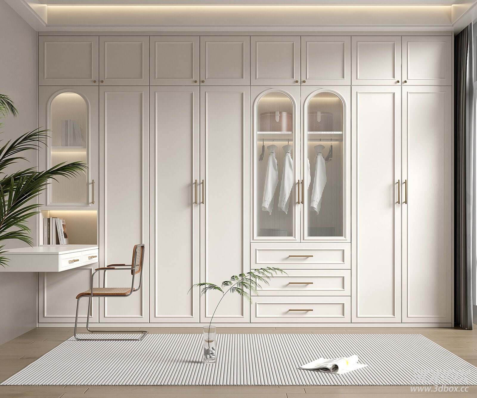 French - style Custom Wardrobe in Bedroom
